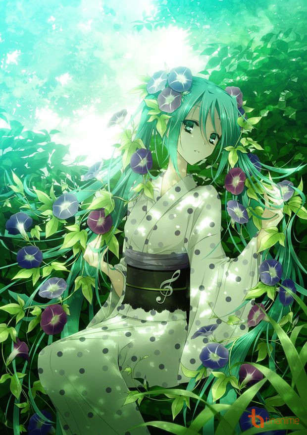 Image result for anime toàn màu xanh lục